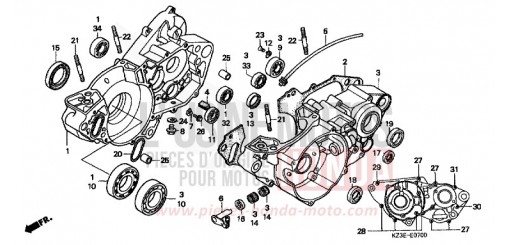 CARTER MOTEUR CR250R1 de 2001